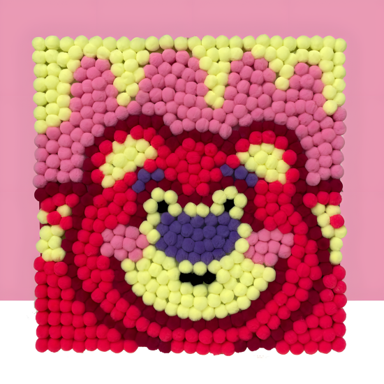 Pompom Ball Mosaic Art